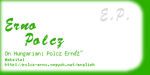 erno polcz business card